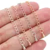 Cadena de Extensión para Pulsera o Collar con Colgante de Gota de Agua Chapada en Oro de 14/18K, Accesorios de Materiales para Joyería Hecha a Mano con Cuentas