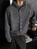 Suéter Grueso de Punto con Capucha y Botones de Alta Gama, Cálido, para Hombres y Mujeres, Chaqueta Corta Gruesa de Punto Relajada y Casual, de Moda