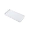 Bandeja de Porcelana Branca Cerâmica Muji Prato Japonês Prato Retangular Bandeja para Copo de Enxaguante Bucal Bandeja de Armazenamento para Banheiro Vaso Sanitário