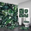 Cortina de Ducha para Baño Amazon Morado Floral Estampado Digital Poliéster Impermeable Serie de Flores Directo del Fabricante