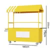 Carrito de flores de hierro para vendedor ambulante, carrito pequeño para mercados nocturnos, carrito de entrega de alimentos, puesto de comida móvil, carrito de snacks móvil para exteriores