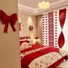 Decoração de Quarto de Casamento Casamento Caractere Long Xi Desenho Flor Terno Mulher Cortina Quarto Sala de Estar Casa Nova Cortina Decoração para Pendurar
