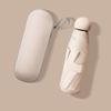 Guarda-chuva dobrável de cápsula Mini pequeno portátil dupla utilidade proteção solar proteção UV feminino guarda-sol logo personalizado