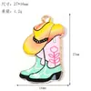 Pingente DIY de Liga Cruzada Bota de Cowboy Ocidental Retrô Ornamento Acessórios Pingente de Chaveiro