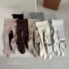 Medias para Niñas 2026 Primavera y Otoño Pantalones Base Capa Bebé Niña Medias de Princesa con Pies Estilo Coreano Cuadros Largos Cinta que Cuelga Lazo