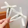 Presilha de Cabelo com Laço Branco Leite para Meninas, Amiga do Cabelo, Presilha para Franja Lateral, Estilo Princesa, Presilha BB para Cabelos Rebeldes Infantis, Novos Acessórios de Cabelo
