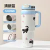Taza Aislada Gigante para Niñas Modelo Nuevo 2026 Taza de Hielo Botella de Agua de Gran Capacidad para Estudiantes Taza de Coche de Doble Uso de Alto Valor