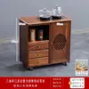 Armário de Despensa para Escritório em Madeira Maciça Móvel Dispensador Inferior de Água Chaleira Automática Integrada Armário com Bar de Chá Mesa de Chá Chinesa Armário Lateral