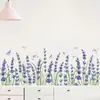 BR0878F Calcomanías de Pared Autoadhesivas Estilo Ins Morado Lavanda Fresco Pastoral para Habitación, Dormitorio, Sala de Estar Pegatina Decorativa