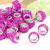 Cuentas de strass con agujero grande Cuentas espaciadoras Shambhala Cuentas de arcilla incrustadas con diamantes collar pulsera DIY hecho a mano accesorios para ropa cuentas sueltas Nuevo