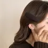 Pin de Flequillo Lateral de Gama Alta Estilo Coreano con un Corazón Femenino, Pinza de Pato de Color Contrastante, Pasador Dopamina Lindo, Pinza para el Cabello Exquisita