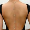 Colar de corrente para as costas sexy de liga moda simples pingente de laço corrente para o corpo colar longo feminino joias atacado