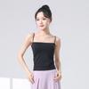 Roupa de Dança Moderna Camisola Cobertura Interna para Dança Clássica Top para Seios com Bojo Integrado Costas Bonitas Bojo Integrado