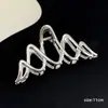 Pinza de Garra de Metal Plateada Estilo Minimalista de Nicho Pasador Retro Accesorio para el Cabello Simple Versátil de Gama Alta Estilo Nuevo Coreano