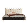 Tongyuite Lujo Accesible Estilo Retro Francés Crema Dormitorio Principal Onda Nueva Clase Ambiente Cama Doble Cama de Cuero