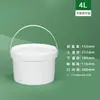 Balde de Embalagem de Grau Alimentício Personalizado de Fábrica com Alça Balde Transparente Selado Balde Pequeno para Suco Frutos do Mar Balde de Plástico PP para Feira Noturna