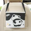 El organizador de respaldo de asiento de coche Blue Rain, con un lindo diseño de panda, es una caja de almacenamiento versátil para el coche y un cubo de basura estilo caricatura.