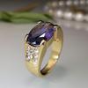 Rongyu Boutique Anel de Casamento com Zircônia e Diamante Microincrustada Joias Europeias e Americanas para Festa Joias de Noivado