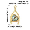 Colar/Pulseira com Pingente em Aço Inoxidável em Formato de Coração com Pingentes de Concha Natural Acessórios Peças para Joias Artesanais DIY em Estoque