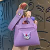 Porta-moedas de Couro Fofo Sanrio Chaveiro Acessório para Mochila Pingente Porta-cartões Estojo para Fones de Ouvido Chaveiro Pequeno Presente