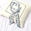 Ins fita de cetim da Coreia do Sul lenço feminino tira estreita fita decorativa multiuso versátil cinto lenço fino pequeno