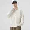 Jaqueta de Lapela Nova Outono 2025 Moda Jovem Tendência Versátil Casual Roupa Externa Impermeável Corta-Vento Jaqueta Top