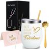 Taza Térmica de 12 oz, Linda Taza de Café de Acero Inoxidable 304, Regalo para Mujeres, Vaso para Hielo de 20 oz, Copa de Vino Tinto, Logo Personalizado