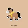 Parche de Pony de Dibujos Animados para Chaquetas de Plumas, Pantalones y Ropa; Parche de Reparación Autoadhesivo, Sin Coser, Parche de Tela Bordado para Coser