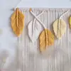 Tapeçaria de Parede Pendurada com Borla de Folha Tecida à Mão Transfronteiriça Atmosfera de Acomodação Doméstica Decoração de Quarto Varanda Pendurada na Parede