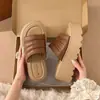 Pantuflas de Plataforma con Tira Ancha Plisada para Mujer Ligeras y Portátiles Nuevo Estilo Otoño 2026 para Vacaciones y Viajes