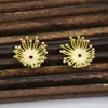 Exquisito Pistilo de Flor Accesorios para Joyería DIY Sombrero de Flor Hueco Redondo Corazón de Flor Estilo Antiguo Tocado de Novia Material para Pasador Colgante