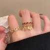 Anillo Abierto de Moneda de Pony Color Dorado para Mujer, Anillo Exquisito de Alta Gama Vintage para el Dedo Índice, Anillo de Diseño de Nicho para el Año de Nacimiento
