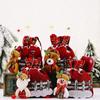 Haobei novas decorações de Natal saco de maçã de linho criativo boneco de neve idoso presente saco de doces saco de maçã