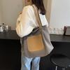 Bolso Casual de Gran Capacidad para Mujer 2024 Otoño e Invierno Nuevo Simple Combinable para Viaje Ligero Bolso Tote de Hombro para Viajero