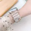 Adecuado para Apple Smart Watch Correa de Silicona Anillo Decorativo Correa con Hebilla de Mariposa Decoración Nuevo Anillo Decorativo