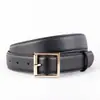 Cinto de Couro Feminino com Fivela de Pino, 2,8 cm de Largura, Versátil para Vestidos e Jeans, Cinto Decorativo de Couro Genuíno Fosco, Exclusivamente para Vendas Transfronteiriças