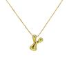 Amazon Venta Caliente 18k Latón Esmalte Globo Burbuja Lindo Gordito 26 Letras Inglesas Colgante Collar