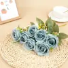 7 Cabeças Rosa Pérola Estilo Outono Cena de Casamento Sala de Estar Buquê Enfeites Flores Artificiais Fabricantes de Comércio Exterior Atacado Flores Artificiais