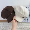 Boina Nueva de Otoño Moda para Mujer Versátil Estilo Japonés Adelgazante Octogonal Retro Casual Color Sólido Gorra de Periódico