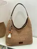 Bolso de Mano Tejido para Mujer 2026 Nuevo Estilo Estilo Perezoso Bolso de Hombro Gran Capacidad Casual para el Trabajo Vacaciones en la Costa Bolso de Axila