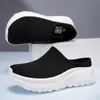 Novos Sapatos Casuais de Primavera, Tênis Meia Respirável Fly-Knit, Slip-On para Casal com Sola Grossa, Sapatos Meia Slip-On de Tamanho Grande para Venda Transfronteiriça