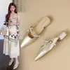 Zhr Mocasines de Punta para Mujer 2026 Verano Nuevo Estilo Zapatos Mary Jane sin Cordones Estilo Francés para Uso en Exteriores