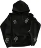 Moletom com Capuz Estilo Dark Hip-Hop Gótico Harajuku Y2K Estampa de Letras Jaqueta Harajuku Blusa de Moletom