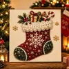 Pintura de Perlas Navideña Transfronteriza Set Hecho a Mano DIY Adorno de Cascanueces Navideño Pintura de Diamantes Múltiples Tamaños