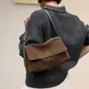 Bestseller de Otoño Bolso de Mujer de Piel Genuina, Bolso Cruzado Vintage, Versátil para el Trabajo, Gamuza Mate, Bolso de Hombro con Gran Capacidad