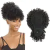 Pelucas Europeas y Americanas al por Mayor de Fábrica para Mujeres, Nuevas Extensiones de Cabello Europeas y Americanas Esponjosas y Voluminosas con Flequillo, Extensiones de Cabello Afro Pequeño Rizado