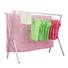Varal de Roupas de Aço Inoxidável, Varal Dobrável Interno/Externo, Cabide de Roupas Dupla Haste para Varanda, Varal Dobrável Espessado em Forma de X E18