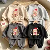 Conjunto de outono para meninos, novo modelo estiloso de comércio exterior, conjunto casual de duas peças estiloso para crianças de primavera e outono, estilo coreano