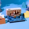 Presentes Criativos Populares Culturais e Criativos Transfronteiriços Navio Pirata Escultura de Papel Calendário Decoração de Casa Ornamento de Mesa 3D Pop-Up Notas Adesivas