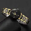 Reloj de Moda para Mujer Negro Dorado con Correa de Acero, Reloj de Cuarzo Versátil y Elegante, Modelo Nuevo, Venta Directa de Fábrica, Venta al por Mayor Transfronteriza
